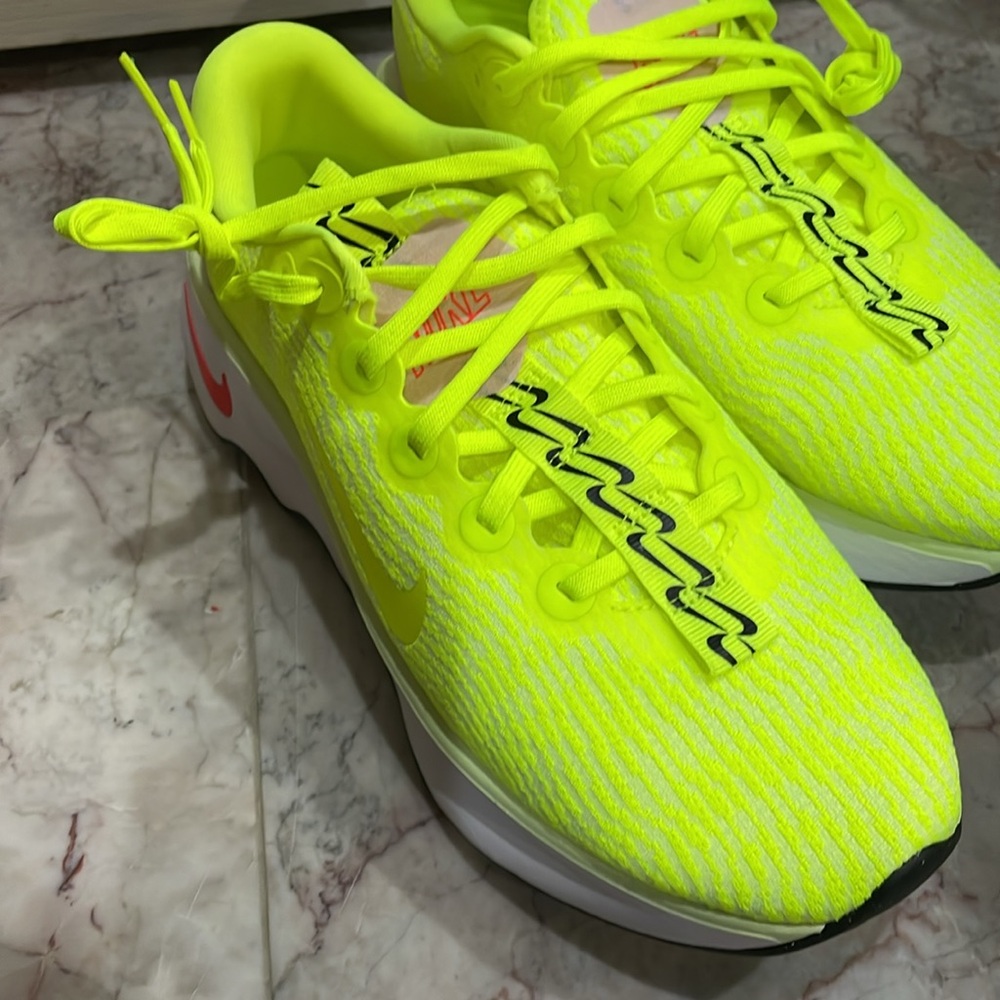 Nike Women's Sneakers in Neon Yellow and White - Picture 2 of 9